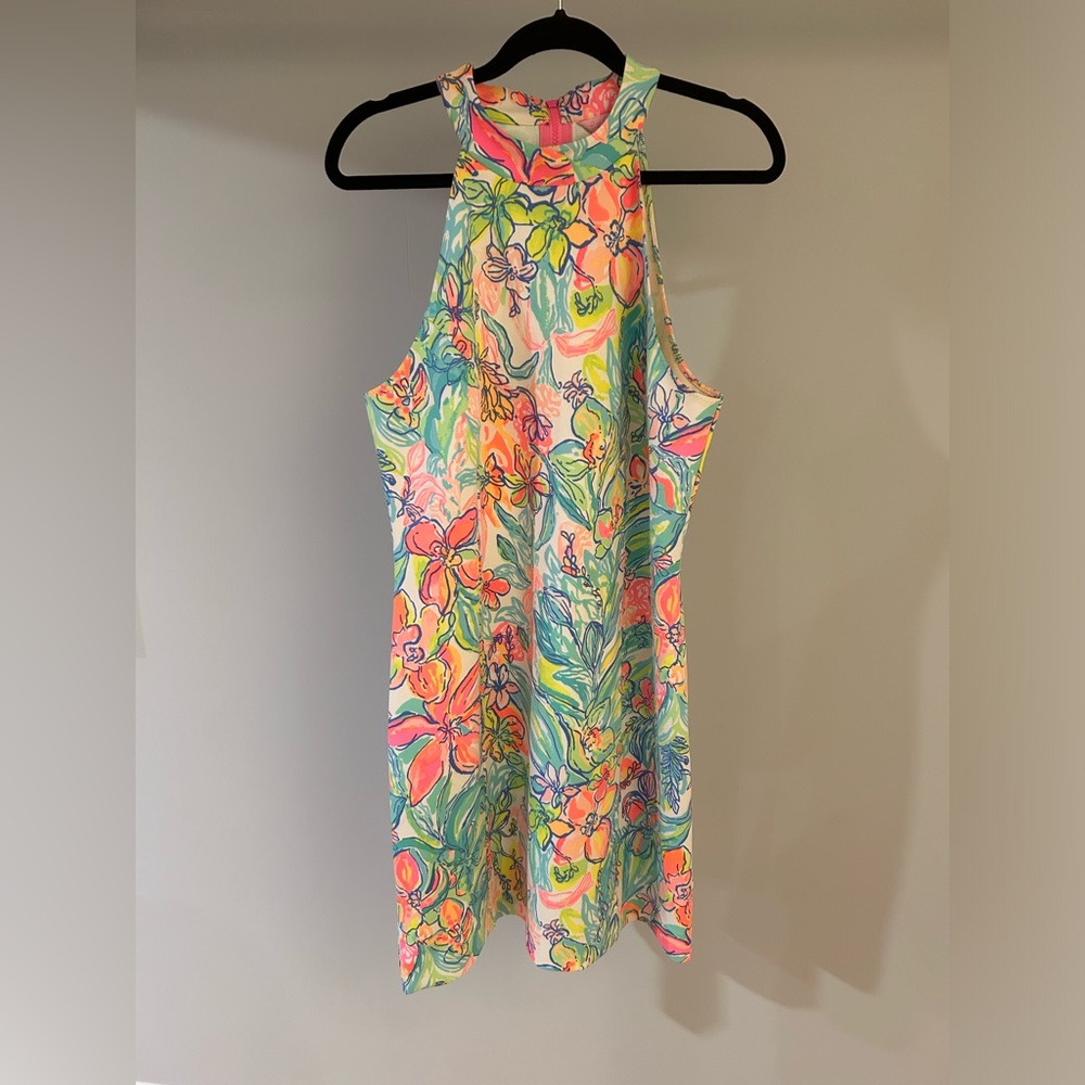 Lilly Pulitzer multi color dress halter dress.